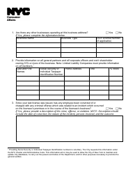 Tow Truck Renewal Application Supplement - New York City, Page 2