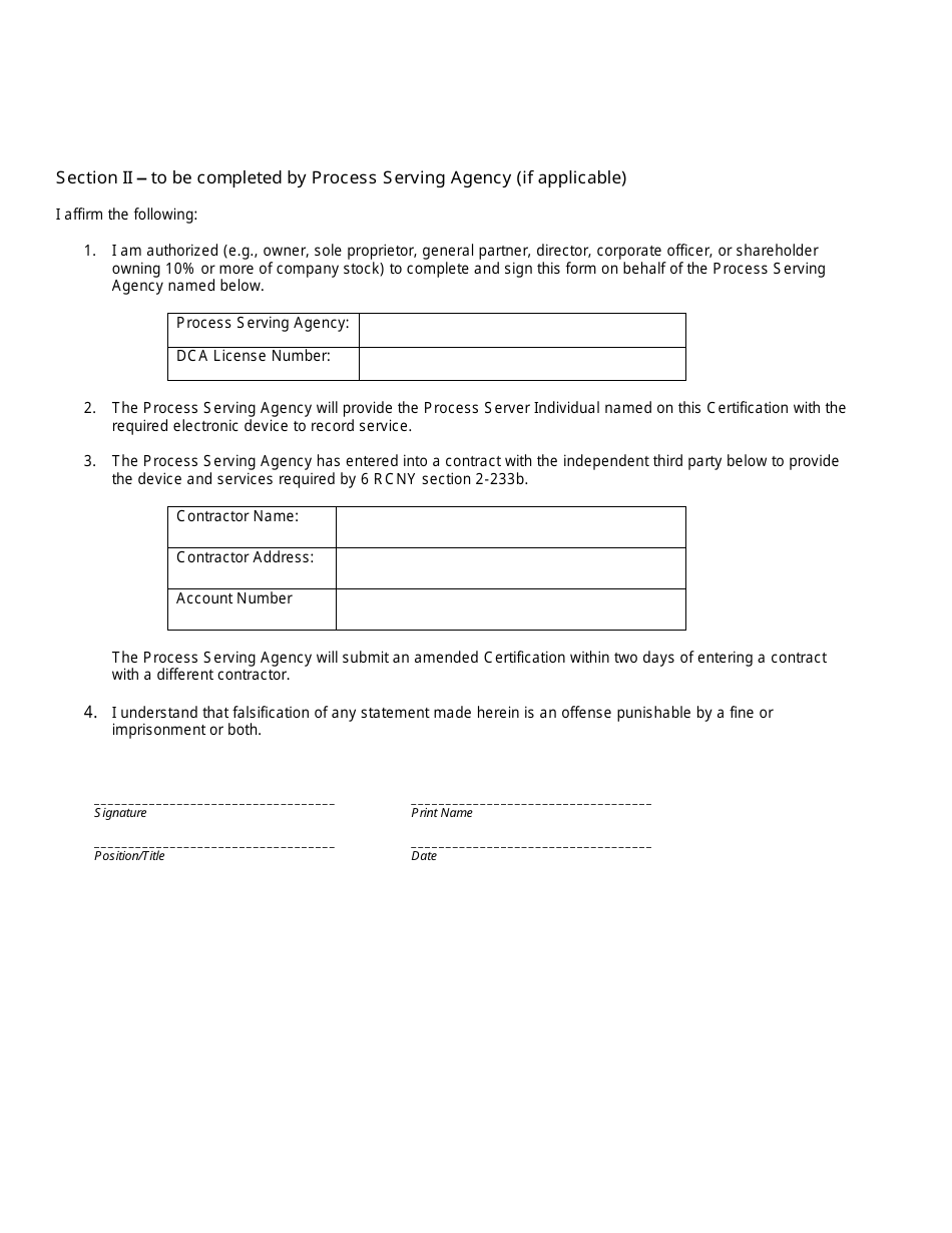 Process Server Individual Electronic Device Certification - New York City, Page 2