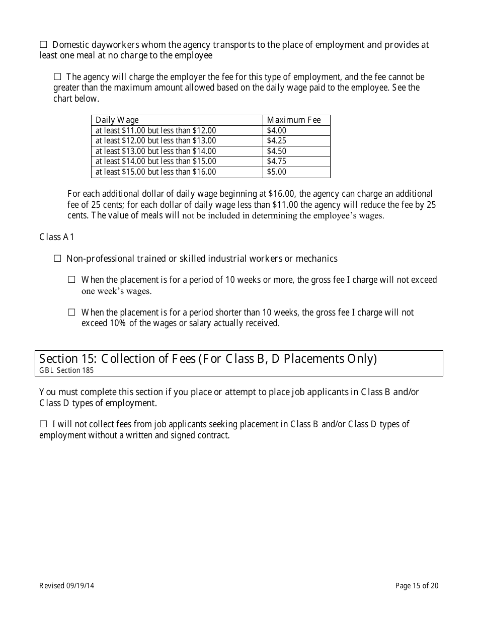 Employment Agency Self-certification - New York City, Page 15