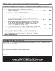 Form REAP-ADD Application for Certificate of Eligibility of Designated Additional or Replacement Premises - New York City, Page 3