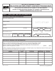 Document preview: Form REAP Application for Certificate of Eligibility for Reap Benefits - New York City