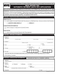 Document preview: Real Estate Tax Automatic Payment (Auto Pay) Application - New York City