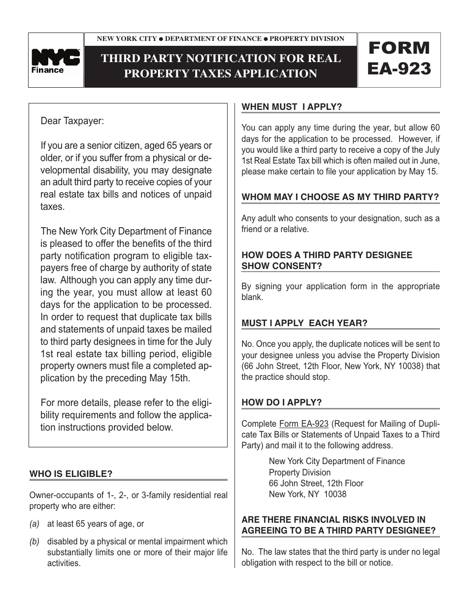 Form EA-923 - Fill Out, Sign Online and Download Printable PDF, New ...