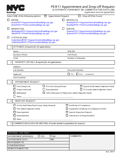 Form PER11  Printable Pdf