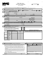 Document preview: Form PW5 After Hours Work Permit Application - New York City
