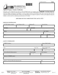 Form F233 &quot;Agency-To-Agency Transfer Notification&quot; - New York City