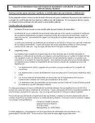 Formulario ADPH-HS-33S Solicitud Para Cambiar Un Certificado De Nacimiento O Defuncion - Alabama (Spanish)