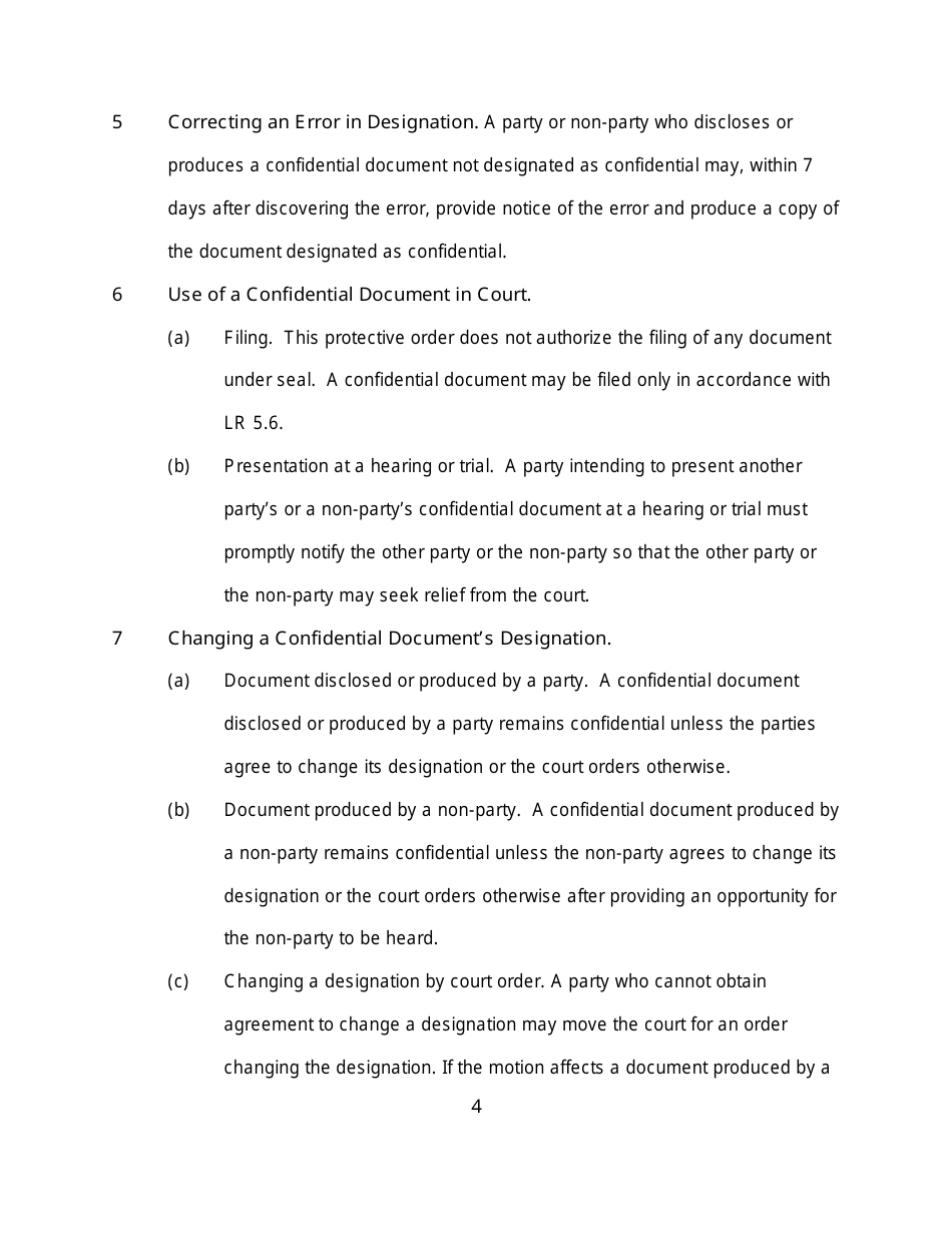 Stipulation for Protective Order - Minnesota, Page 4