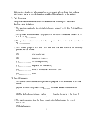 Rule 26(F) Report and Proposed Scheduling Order Form (Non-patent Cases) - Minnesota, Page 2