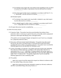 Rule 26(F) Report and Proposed Scheduling Order Form (Non-patent Cases) - Minnesota, Page 3