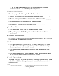 Rule 26(F) Report and Proposed Scheduling Order Form (Non-patent Cases) - Minnesota, Page 4