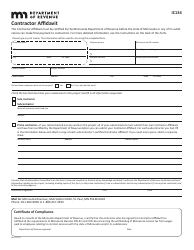 Document preview: Form IC134 Contractor Affidavit - Minnesota