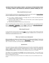Form 12.902(B) Family Law Financial Affidavit (Short Form) - Florida
