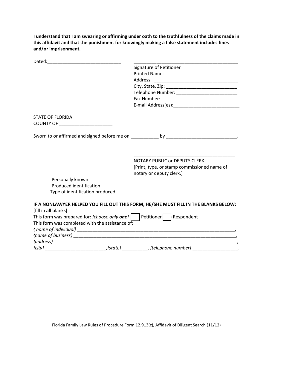 Form 12.913(C) - Fill Out, Sign Online and Download Fillable PDF ...