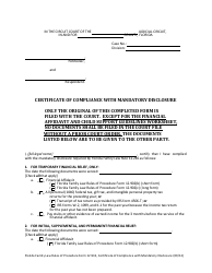 Form 12.932 &quot;Certificate of Compliance With Mandatory Disclosure&quot; - Florida, Page 3