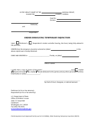 Document preview: Form 12.940(E) Order Dissolving Temporary Injunction - Florida