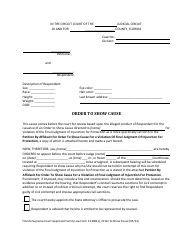 Document preview: Form 12.980(X) Order to Show Cause - Florida