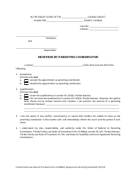 Form 12.984(B) Response by Parenting Coordinator - Florida, Page 3