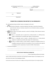Form 12.984(C) Parenting Coordinator Report of an Emergency - Florida, Page 3