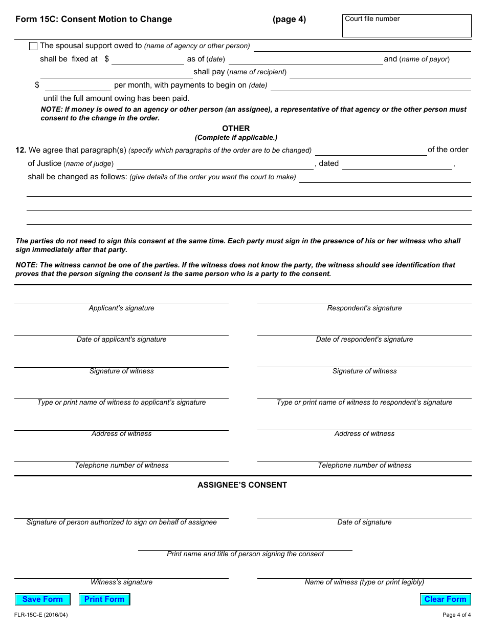 Form 15C - Fill Out, Sign Online and Download Fillable PDF, Ontario ...