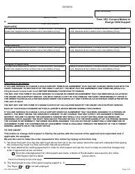Form 15D &quot;Consent Motion to Change Child Support&quot; - Ontario, Canada