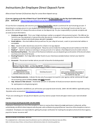 Document preview: Employee Direct Deposit Form - Oregon