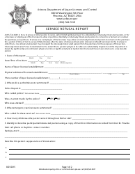 Document preview: Service Refusal Report - Arizona