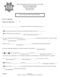 Arizona Non-judicial Foreclosure Affidavit - Fill Out, Sign Online and ...