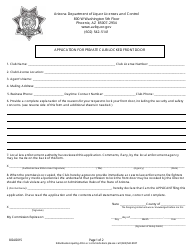 Document preview: Application for Private Club Locked Front Door - Arizona