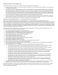 Form DPCA-52 Application by an Eligible Offender for a Certificate of Relief From Disabilities - New York, Page 2
