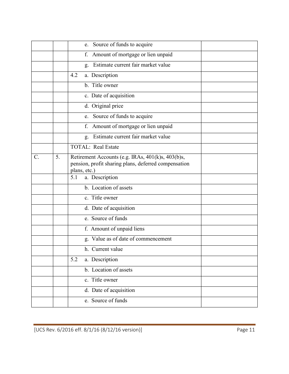 Statement of Net Worth - New York, Page 11