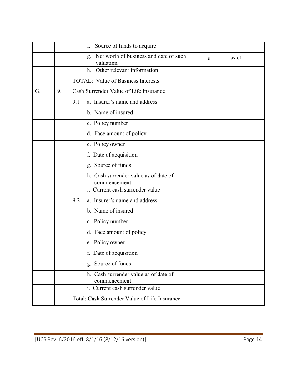Statement of Net Worth - New York, Page 14