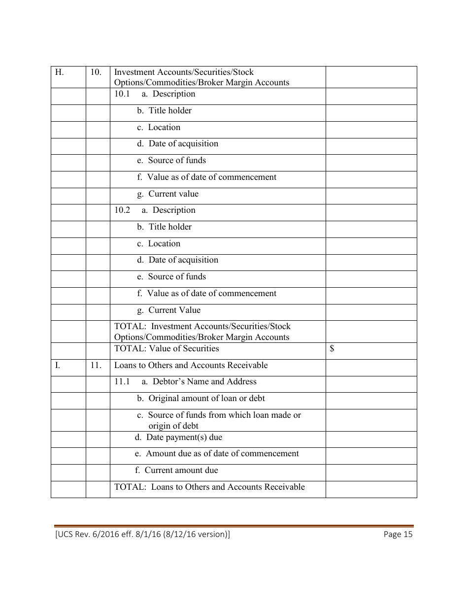 Statement of Net Worth - New York, Page 15