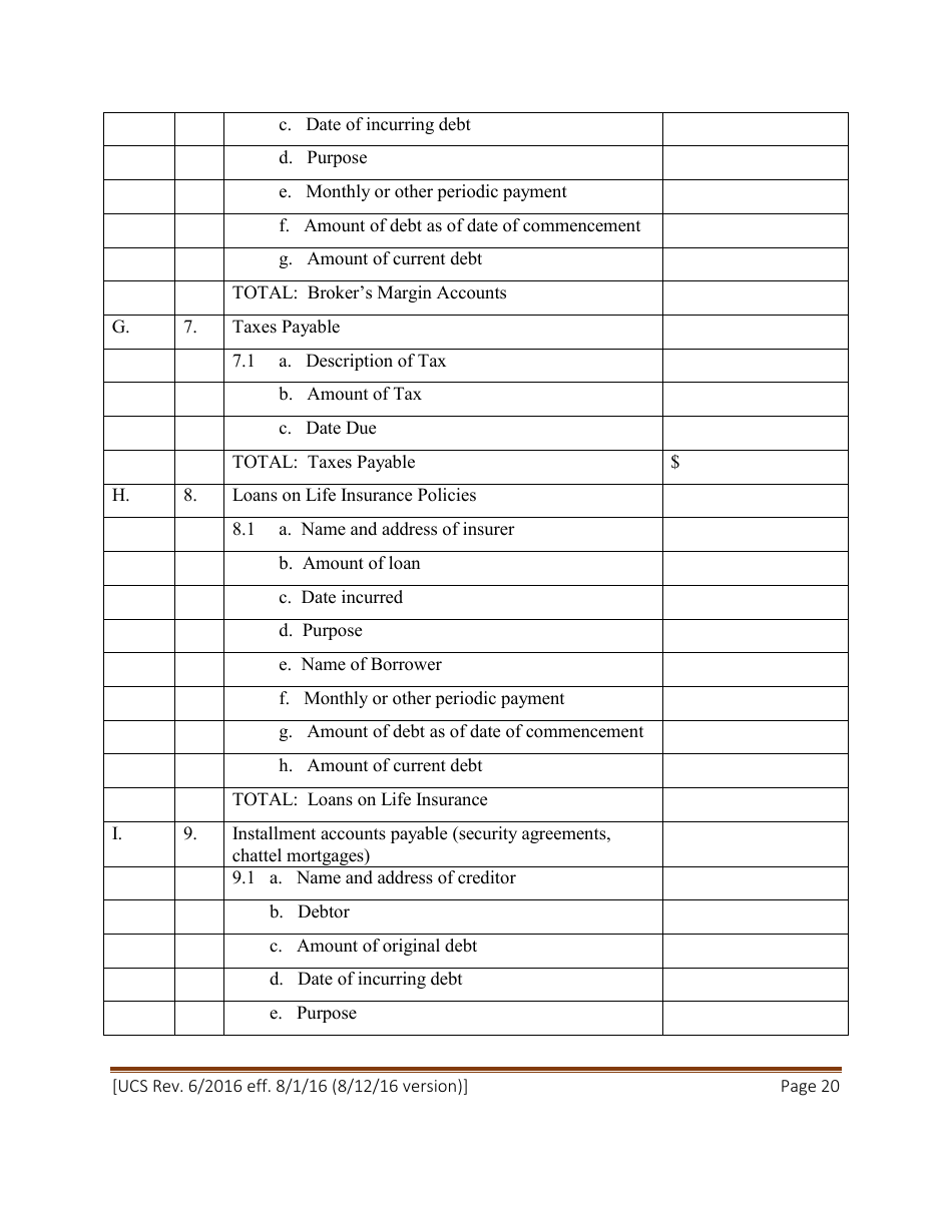 Statement of Net Worth - New York, Page 20