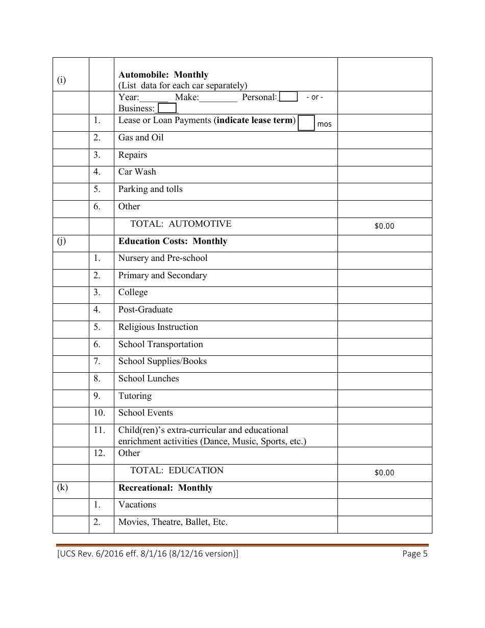 Statement of Net Worth - New York, Page 5
