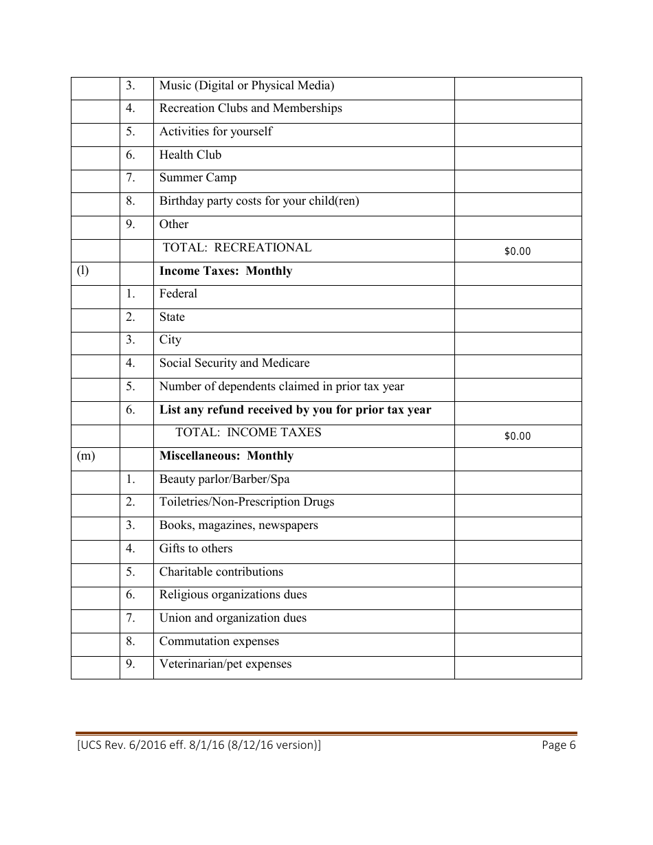 Statement of Net Worth - New York, Page 6