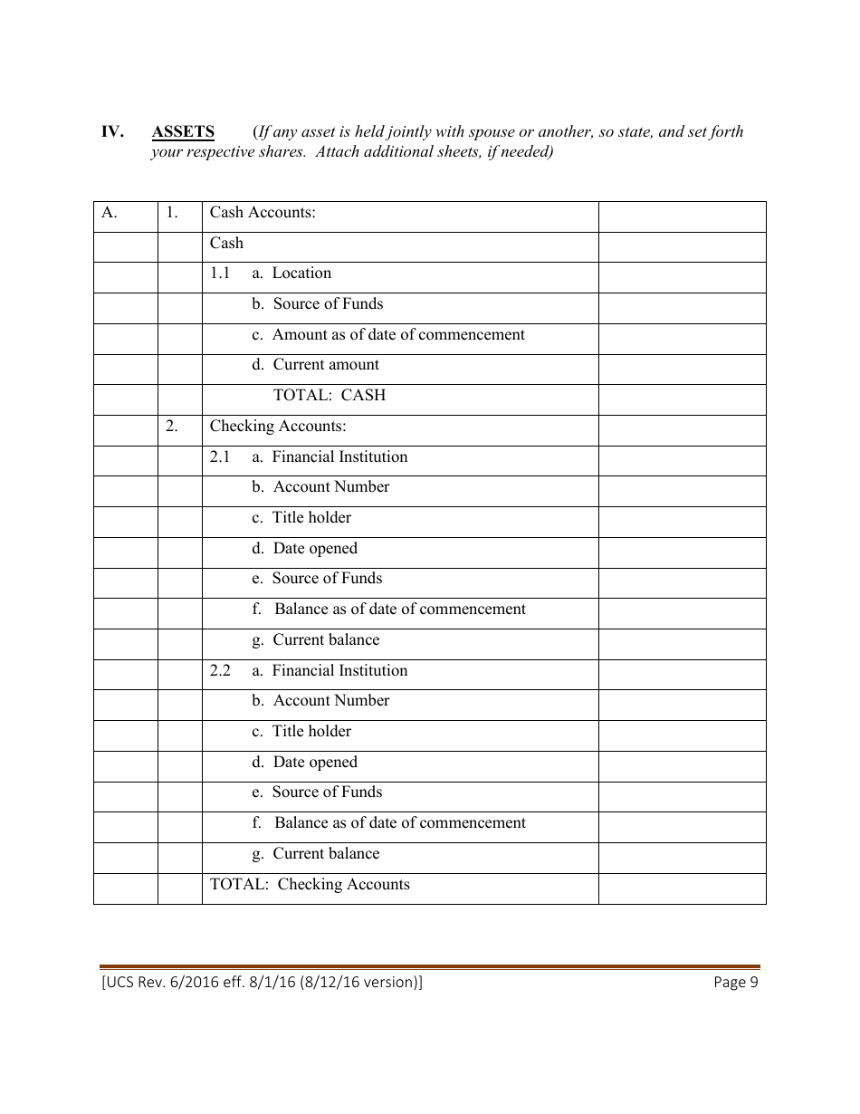 Statement of Net Worth - New York, Page 9