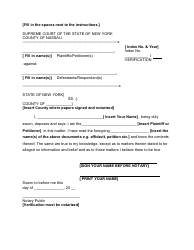 Document preview: Form 44 Verification - Nassau County, New York