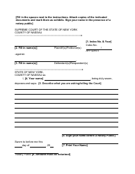 Document preview: Form 30 Affidavit - Nassau County, New York