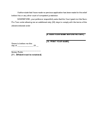 Form 16 Affidavit in Support of Nunc Pro Tunc Order- Change of Infant's Name - Nassau County, New York, Page 2