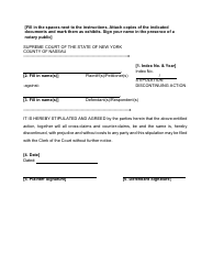 Document preview: Form 32 Stipulation Discontinuing Action - Nassau County, New York