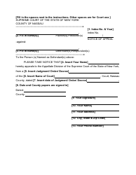 Document preview: Form 45 Notice of Appeal - Nassau County, New York