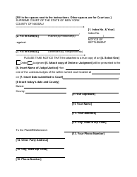 Document preview: Notice of Settlement - Nassau County, New York