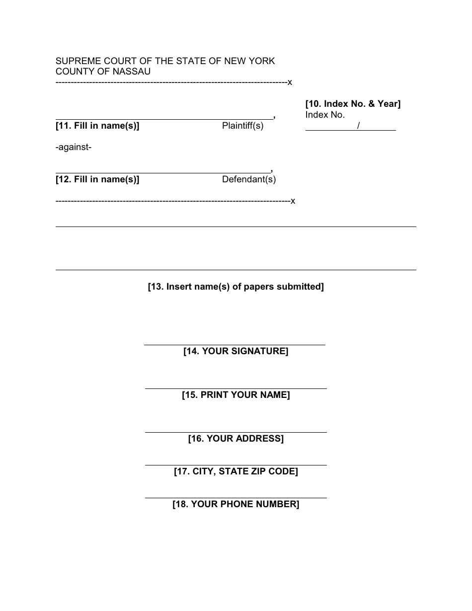 Long Form Order - Nassau County, New York, Page 3