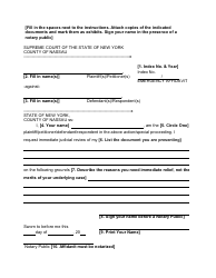 Document preview: Form 33 Emergency Affidavit - Nassau County, New York