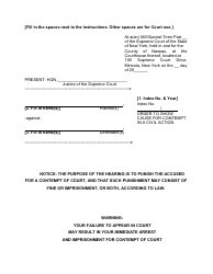Form 6 Order to Show Cause for Contempt in a Civil Action - Nassau County, New York