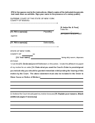 Form 6 Order to Show Cause for Contempt in a Civil Action - Nassau County, New York, Page 3