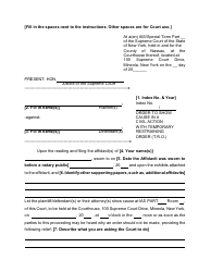 Document preview: Form 3 Order to Show Cause in a Civil Action With Temporary Restraining Order (T.r.o.) - Nassau County, New York