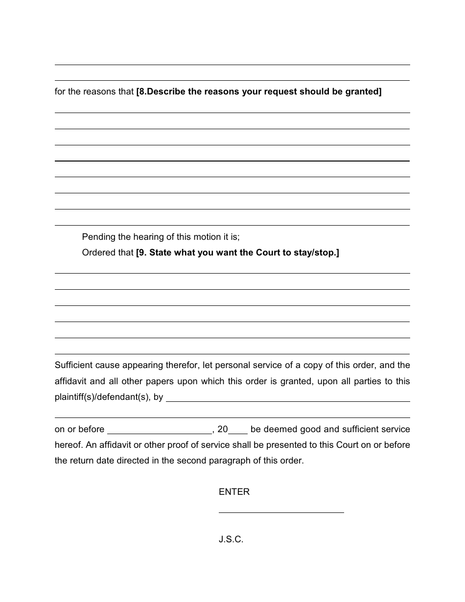 Form 3 Order to Show Cause in a Civil Action With Temporary Restraining Order (T.r.o.) - Nassau County, New York, Page 2
