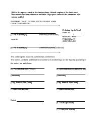 Document preview: Form 34 Request for Preliminary Conference - Nassau County, New York